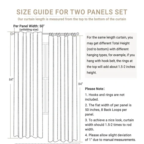 Elegant Cream Curtains - Picture 2 of 6